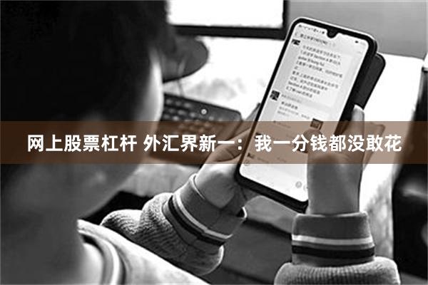 网上股票杠杆 外汇界新一：我一分钱都没敢花