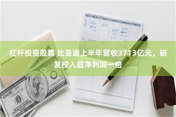 杠杆投资股票 比亚迪上半年营收3713亿元，研发投入超净利润一倍