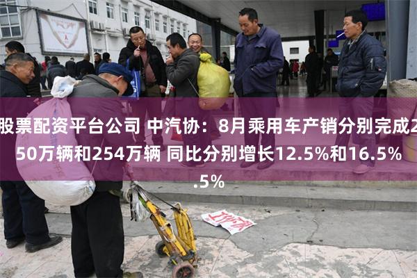 股票配资平台公司 中汽协：8月乘用车产销分别完成250万辆和254万辆 同比分别增长12.5%和16.5%