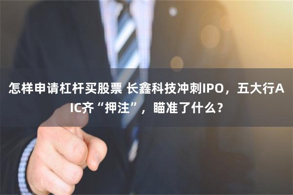 怎样申请杠杆买股票 长鑫科技冲刺IPO，五大行AIC齐“押注”，瞄准了什么？