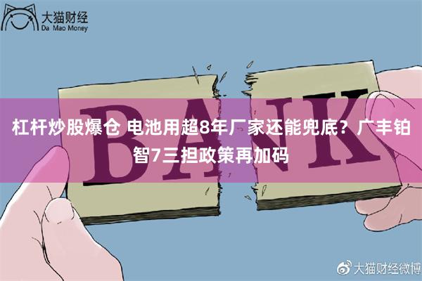 杠杆炒股爆仓 电池用超8年厂家还能兜底？广丰铂智7三担政策再加码